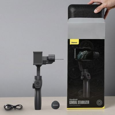 Электрический стабилизатор для смартфона Baseus Handheld  Gimbal Stabilizer (Электрический стабилизатор Baseus Черный)