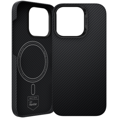 Кевларовый чехол Benks ArmorAir для iPhone 16 Pro (MagSafe) (Накладка Черный Карбон)