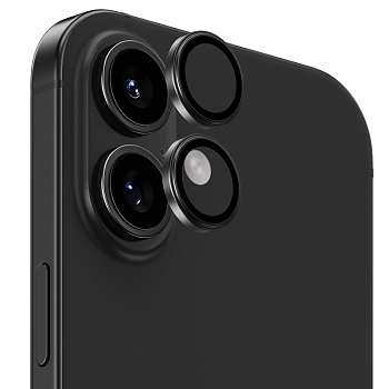 Защитное стекло Benks GlassWarrior на камеру для iPhone 16, 16 Plus, 17, Металлический ободок