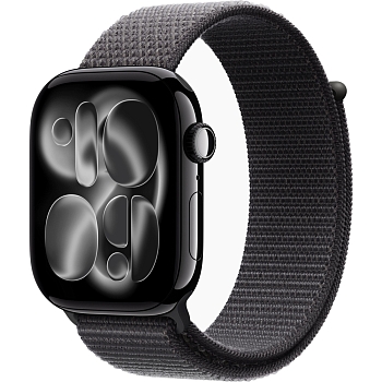 Apple Watch Series 11 (42mm) Алюминиевый корпус, Черный глянец, Sport Loop