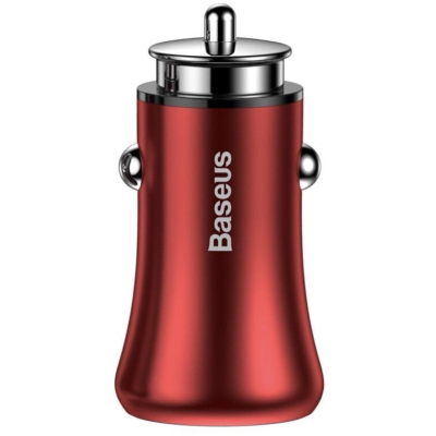 Автомобильное ЗУ Универсальный 2 USB Выход Baseus Gentleman 4.8A (Автомобильное ЗУ Baseus Красный)
