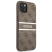 Чехол iPhone 13 Накладка Кожзам Guess Stripe Printed Logo Hard (iPhone 13 Накладка Кожзам Guess Коричневый)