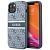 Чехол iPhone 13 Накладка Кожзам Guess Stripe Printed Logo Hard