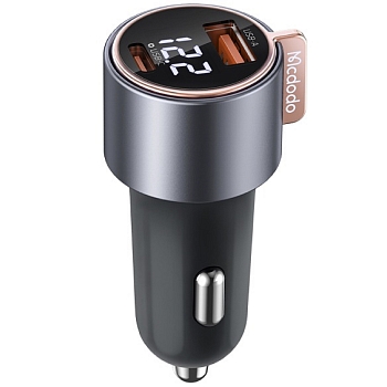 Автомобильное ЗУ Mcdodo, 75 ватт (USB-C+USB-A)