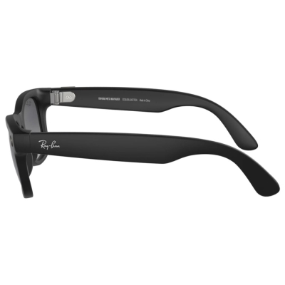 Умные очки Ray-Ban Wayfarer, черная матовая оправа, Поляризационные: Градиент Графитовые, M (Очки Ray-Ban Черный)