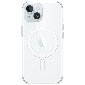Чехол Clear Case для iPhone 15 Пластик (с MagSafe)