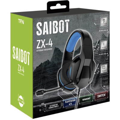 Игровые наушники TFN Saibot ZX-4 Проводные (Игровые наушники TFN Saibot ZX-4 Черный)
