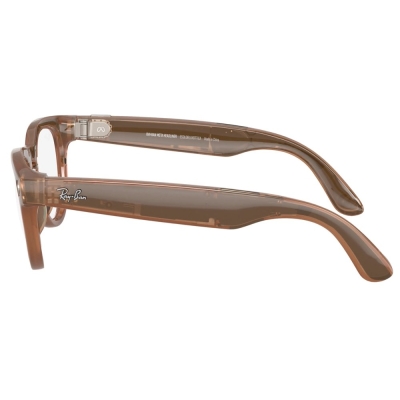 Умные очки Ray-Ban Headliner, Глянцевая карамельная оправа, Фотохромные линзы: Clear to Sapphire, M (Очки Ray-Ban Коричневый)