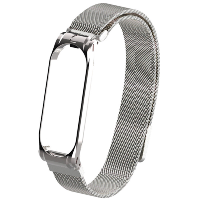Браслет для фитнес трекера Xiaomi Mi Band 5 Металл Миланский сетчатый