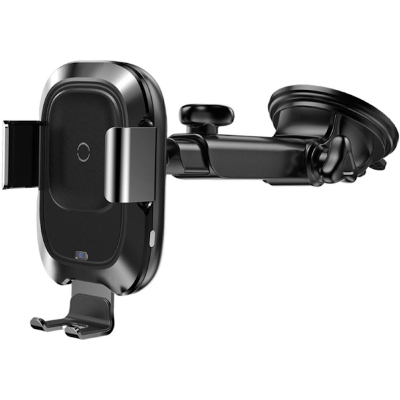 Автодержатель + Беспроводное ЗУ Baseus Smart Vehicle Car Wireless (WXZN-B01) (Автодержатель Baseus Черный)