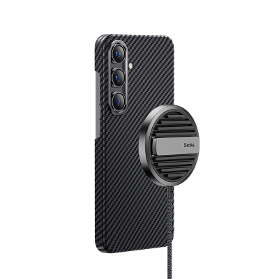 Кевларовый чехол Benks ArmorAir для Samsung S24 (MagSafe) (Накладка Черный Карбон)
