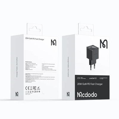 Сетевое ЗУ Mcdodo CH-377, 20 ватт, 1 выход: USB-C (Сетевое ЗУ Mcdodo Черный)