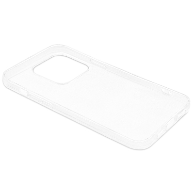 Чехол iPhone 14 Pro Накладка Силикон Прозрачный DF (iPhone 14 Pro Накладка Прозрачный Белый)