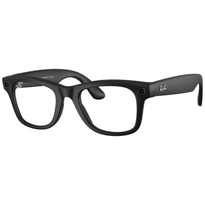 Умные очки Ray-Ban Wayfarer, черная матовая оправа, Фотохром: Прозрачные - Графитово‑Зелёные, M (Очки Ray-Ban Черный)