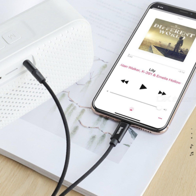 Аудио кабель Hoco UPA13 AUX 3,5мм - Lightning (1м) (Аудио кабель Hoco UPA13 Черный)