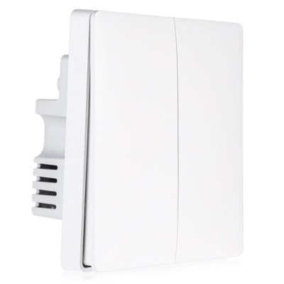 Умный выключатель Aqara, двойной, с нулевой линией (Умный выключатель Xiaomi Белый)