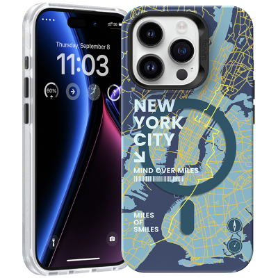 Чехол Benks MagClap City New York для iPhone 14 Pro (MagSafe) (Накладка Benks Белый)