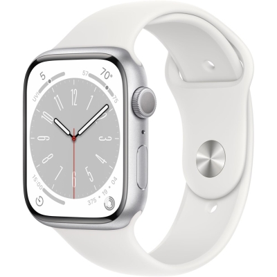 Apple Watch Sport 8 (45mm) Серебристый, Белый (Apple Watch Sport 8 (45mm) Серебристый, Белый)