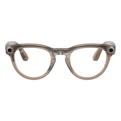 Умные очки Ray-Ban Headliner, Глянцевая каменная оправа, Линзы Фотохром: Clear to Saffron Yellow, M (Очки Ray-Ban Серый)