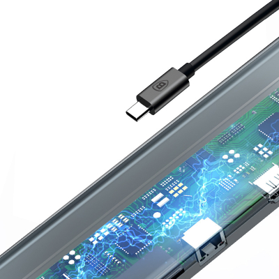 Многопортовый адаптер Baseus Enjoyment Series USB-C (Baseus Серебристый CATSX-F0G)