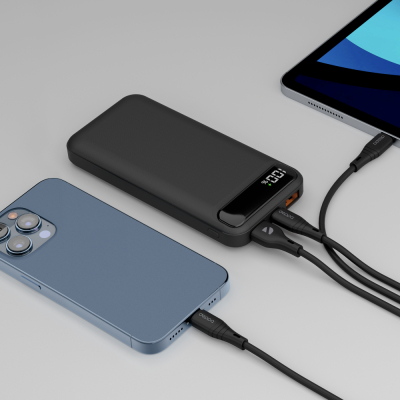 Внешний аккумулятор Deppa NRG Turbo V2 10.000 mAh 22.5 ватт (Внешний аккумулятор Deppa Черный)