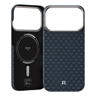 Кевларовый чехол Benks ArmorAir ArmorGrid для iPhone 17 Pro Max (MagSafe) (Накладка ArmorGrid Azure Blue)