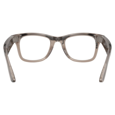 Умные очки Ray-Ban Wayfarer, каменная оправа, Фотохром: Прозрачные - Арбузно‑Красные, M (Очки Ray-Ban Серый)