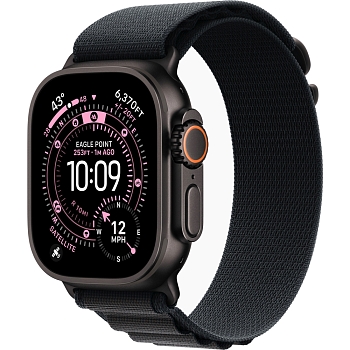 Apple Watch Ultra 3 (49mm) Чёрный титан, Alpine Loop, Чёрный (без RuStore)
