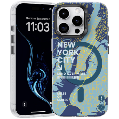Чехол Benks MagClap City New York для iPhone 16 Pro (MagSafe) (Накладка Benks Белый)