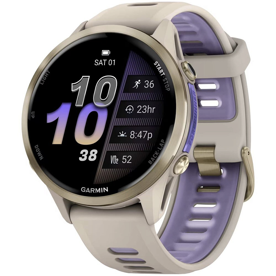 Garmin Forerunner 970, Золотистые, Ремешок индиго
