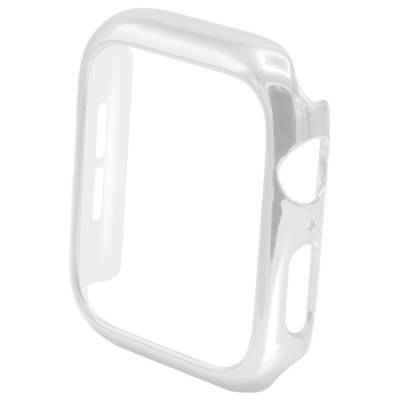 Чехол со стеклом для Apple Watch 44mm Накладка Пластик (Apple Watch 44mm Накладка Пластик Серебро)