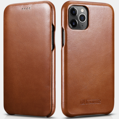 Чехол iPhone 11 Pro Max Книжка Боковая Кожзам iCarer (iPhone 11 Pro Max Книжка Боковая iCarer Коричневый)