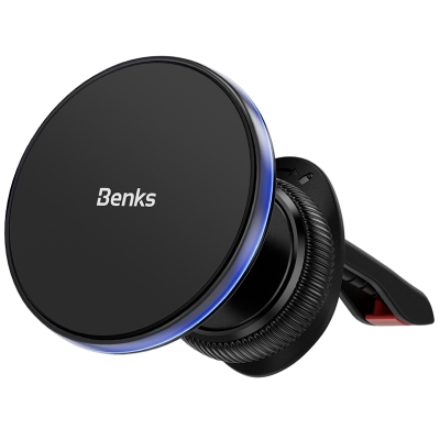 Автодержатель Benks CZ03, в решетку, 15 ватт, MagSafe (Автодержатель Benks Черный)