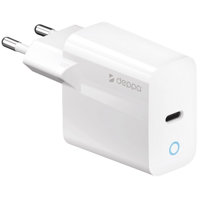 Сетевое ЗУ Deppa USB Type-C Wall Charger Power Delivery 25W (Сетевое ЗУ Deppa Белый)