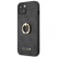 Чехол iPhone 13 Накладка Кожзам Guess 4G + Ring Hard (iPhone 13 Накладка Кожзам Guess Темно-Серый)