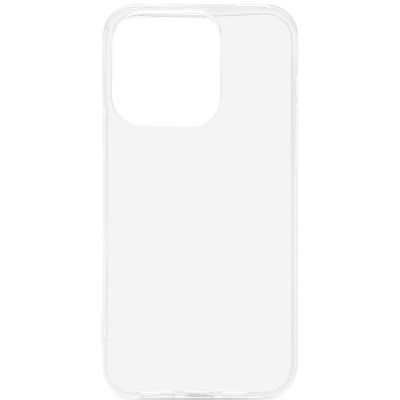 Чехол iPhone 14 Pro Max Накладка Силикон Прозрачный DF (iPhone 14 Pro Max Накладка Прозрачный Белый)