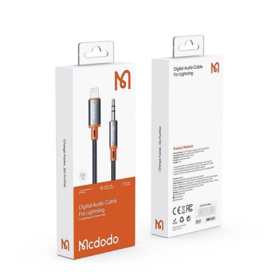 AUX кабель Mcdodo CA-078, Lightning → 3.5мм (male) длина 1,2 м (Кабель Mcdodo Черный)