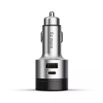Автомобильное ЗУ + FM Трансмиттер Ez More Ti10 (Автомобильное ЗУ + FM Трансмиттер Xiaomi Серебро)