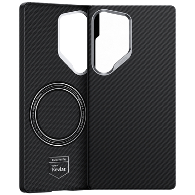 Кевларовый чехол Benks ArmorAir для Samsung S25 Ultra (MagSafe) (Накладка Черный Карбон)