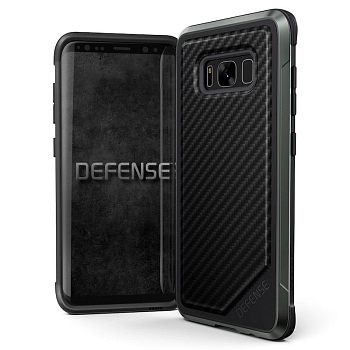 Чехол Samsung S8 Накладка X-Doria Defense Lux Black Carbon