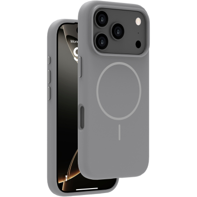 Чехол Deppa 84286 Liquid Silicone для iPhone 17 Pro (MagSafe) (Чехол Deppa Серый)