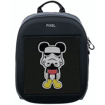 Рюкзак с LED-дисплеем PIXEL One Серый