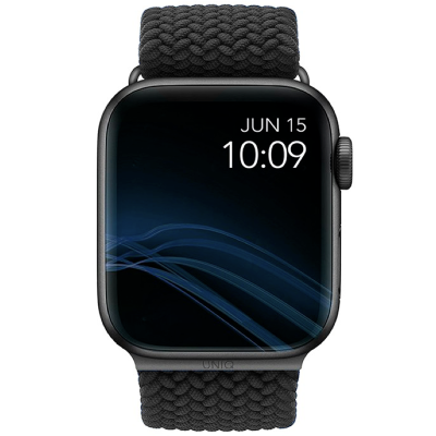 Браслет плетеный Uniq Aspen для Apple Watch 38, 40, 41mm (Браслет плетеный Uniq Темно-Серый)