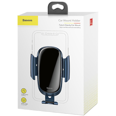 Автодержатель Универсальный для телефона Baseus Future Gravity Car Mount (Автодержатель Baseus Синий)
