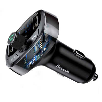 Автомобильное ЗУ + FM Трансмиттер Baseus S-09A (Автомобильное ЗУ + FM Трансмиттер Baseus Черный)
