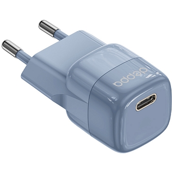 Сетевое ЗУ Deppa USB Type-C, Power Delivery, mini GaN, 20W