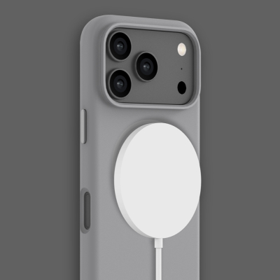 Чехол Deppa 84286 Liquid Silicone для iPhone 17 Pro (MagSafe) (Чехол Deppa Серый)