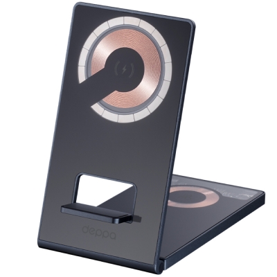 Беспроводная зарядная станция 3 в 1 Deppa MagSafe Crystal Stand QI 22 ватт