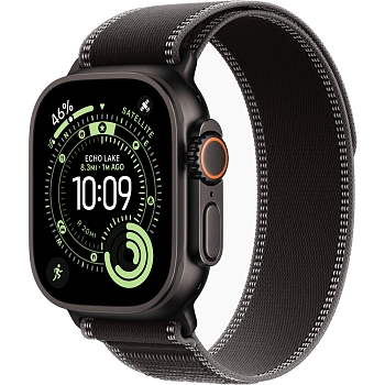 Apple Watch Ultra 3 (49mm) Чёрный титан, Trail Loop, Чёрный (без RuStore)