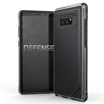 Чехол Samsung Note 8 Накладка X-Doria Defense Lux Black Leather